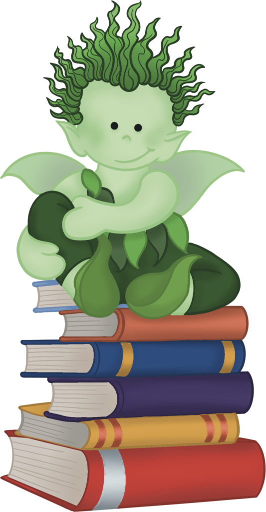 Book Stack Leprechaun Cropped